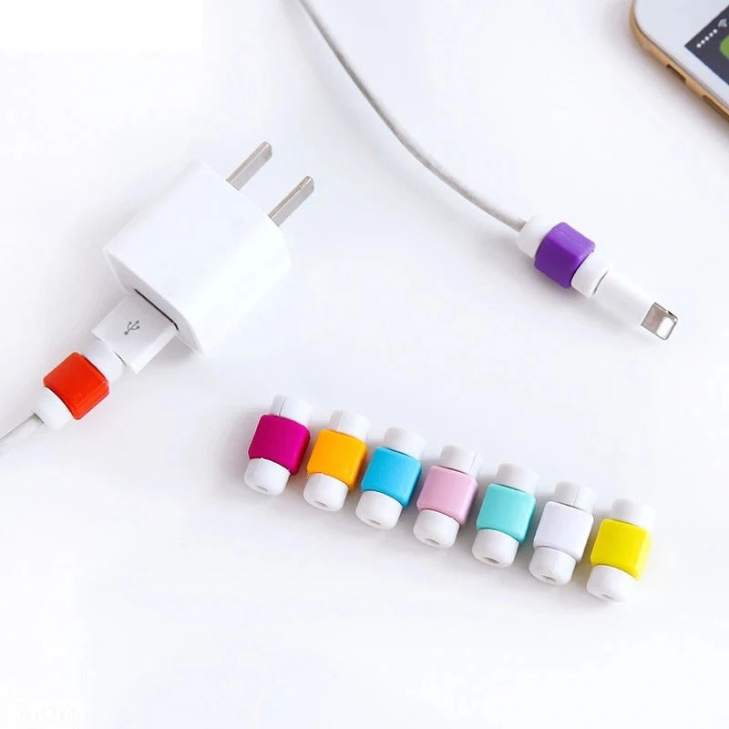 Candy Color Mobile Phone And Computer Data Cable Protective Cover Universal Headphone Charging Cable Protector
