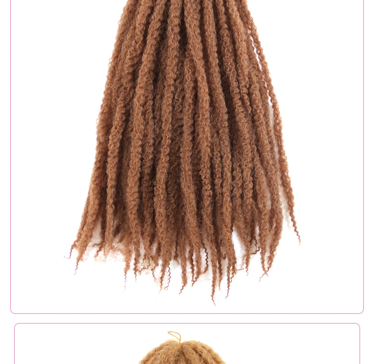 Large Caterpillar Dreadlock Wig Crochet Fluffy Braids Afro Kinky Curly Marley Braids