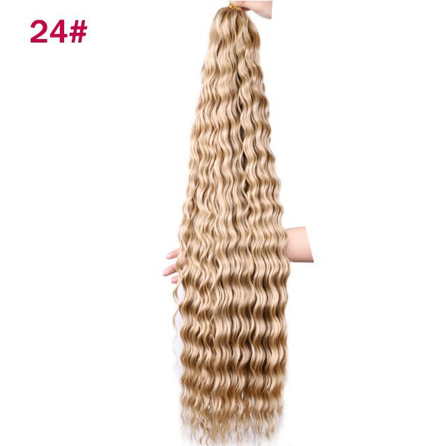 Foreign Trade Wig Crochet Hair Chemical Fiber Hair Bundle Deep Wave Twist Hair Cross-Border Ladies Dreadlocks Woven