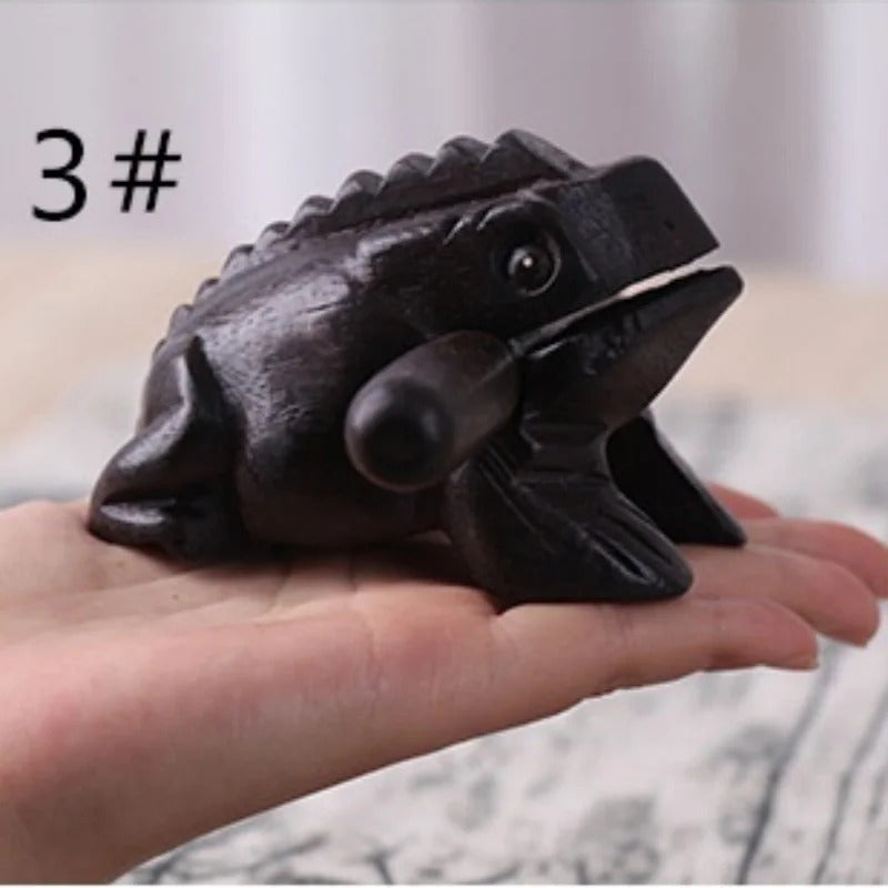 1pc Wooden Frog Guiro Rasp,Handcrafted Wooden Frog Musical Instrument,African Wooden Frog Rasp Musical Instrument for Adults