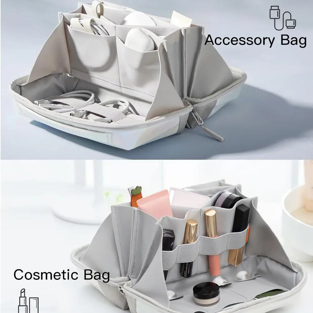 Cable Organiser Bag 180 Opening 2024 New Cable Organiser Electronics Bag Portable Battery Storage Case Cable Storage Box For