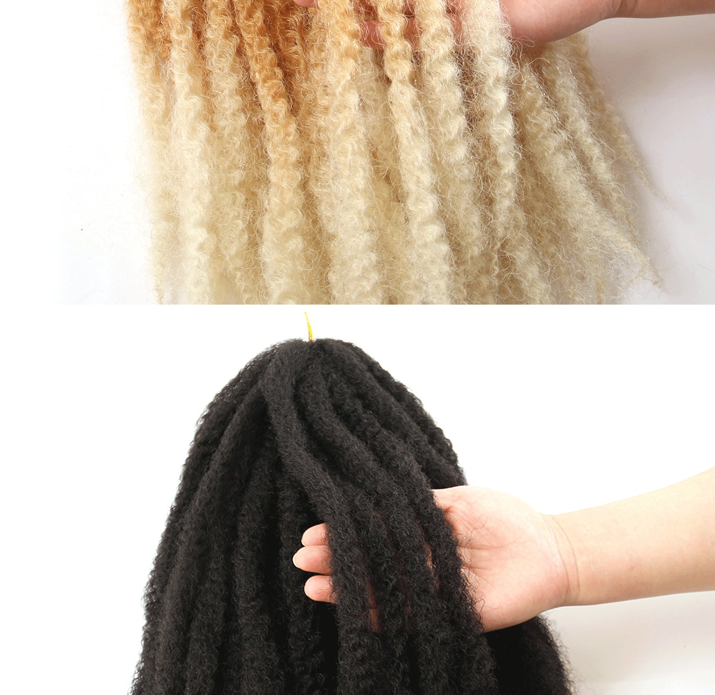 Large Caterpillar Dreadlock Wig Crochet Fluffy Braids Afro Kinky Curly Marley Braids