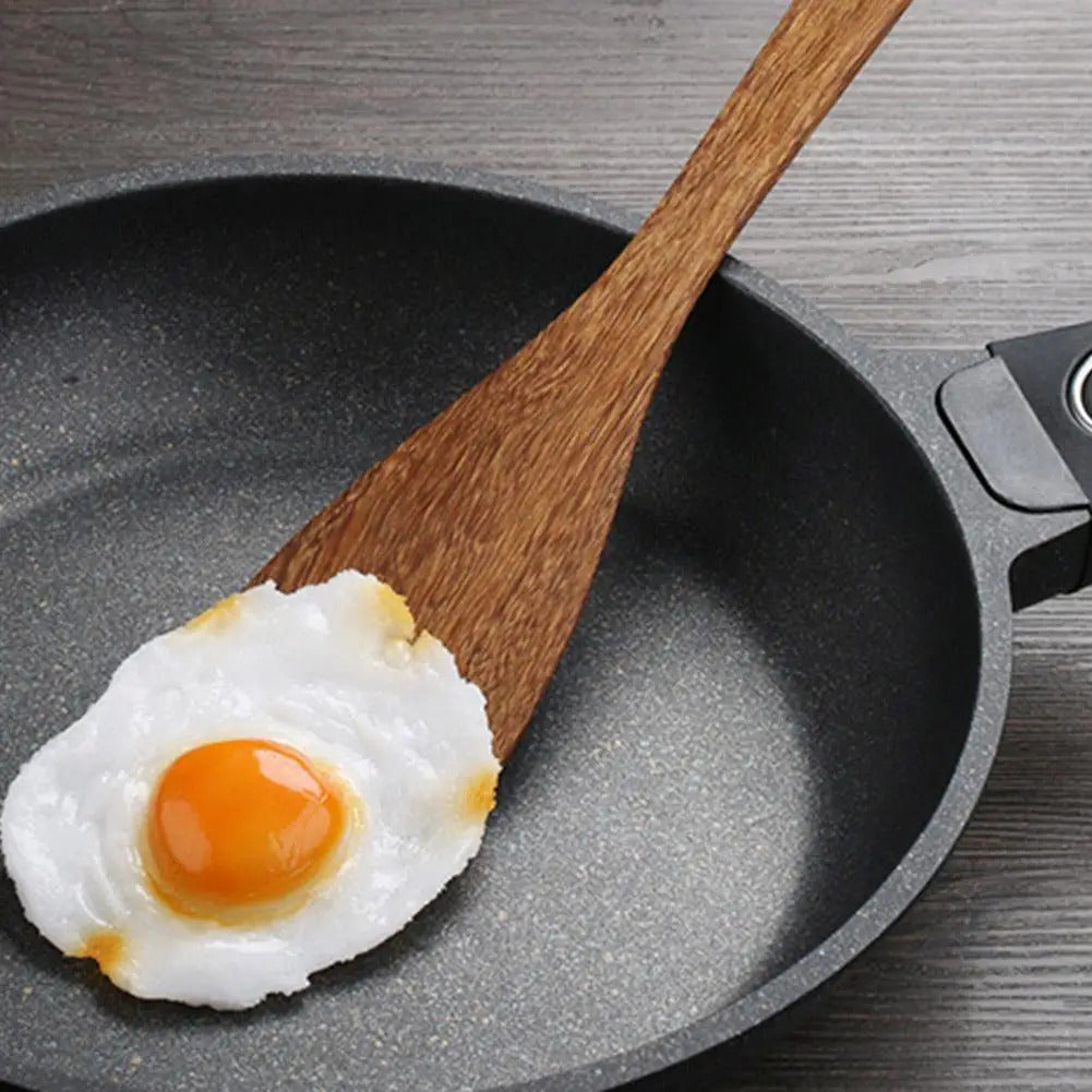 Long Handled Teak Tableware Wood Spoon Shovel Spatula Accessories Skimming Wooden Soup Kitchen Tool Spoon Cooking A2S8