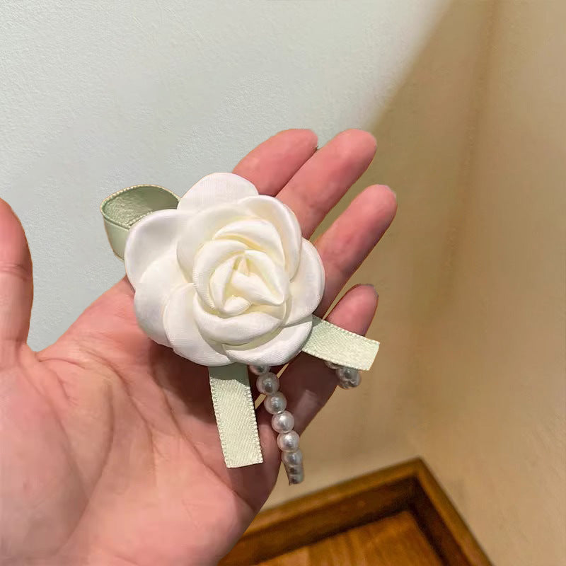 Holiday Organza Flower Barrettes Travel Travel Hair Accessories Atmosphere Clip Duckbill Clip Hairpin Side Clip Headdress