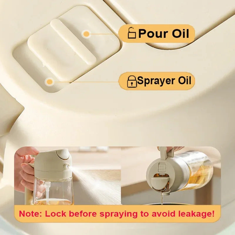 2 in 1 200/300/500ml Oil Spray for Kitchen Spray Oil Bottle Oil Washer Vinegar Soy Sauce Sprayer Containers  Washer