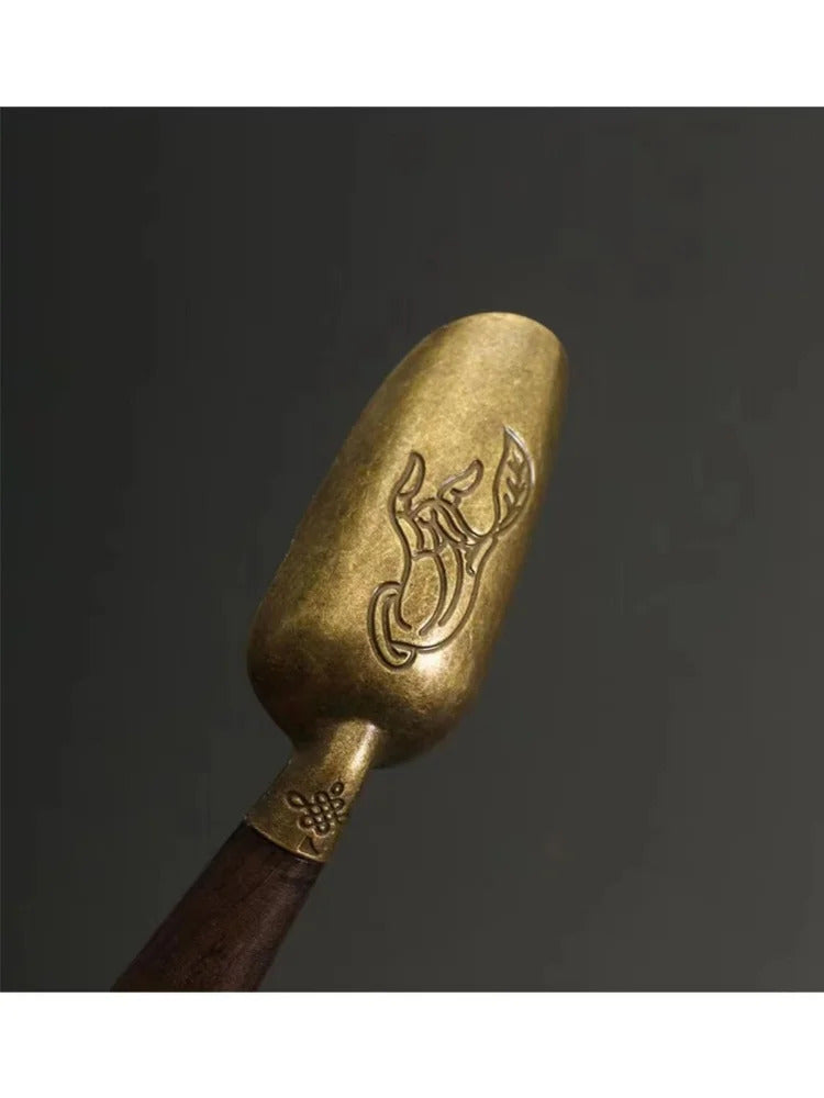 1pcs Tea Spoon Ebony Teaspoon Solid Wood Retro Creative Tea Shovel KongFu Tea Ceremony Accessories Gift