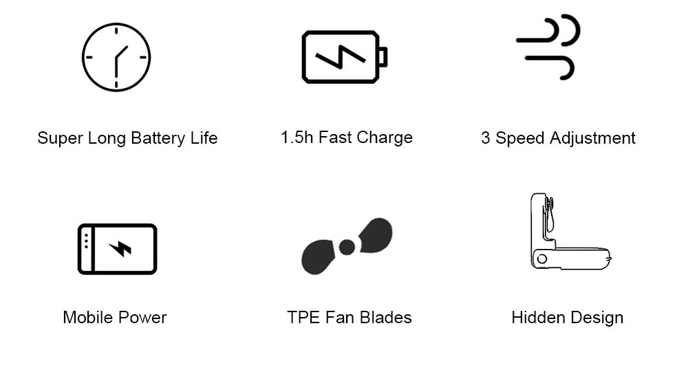 Portable Mini Fan 2000mAh USB Rechargeable 3 Speed Handheld Foldable Fan Hand Held Small Pocket Travel Fan with Handy Power Bank