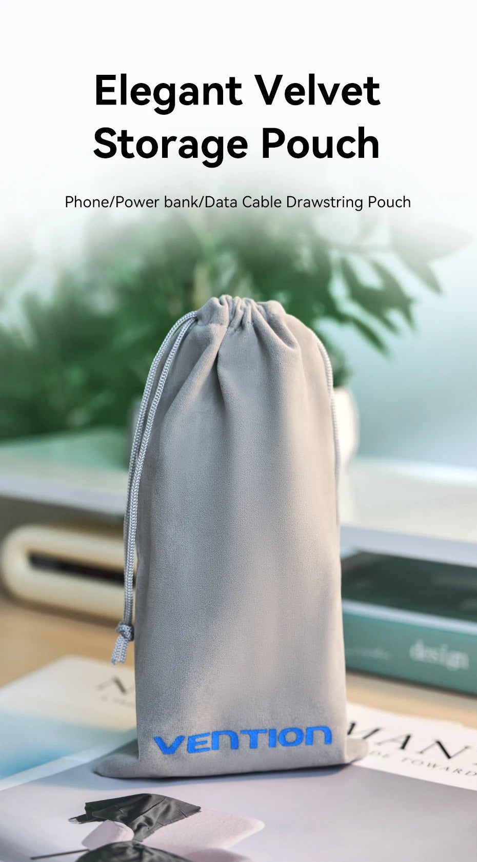 Vention Power Bank Case for iPhone 16 15 14 Xiaomi Earphone Waterproof Phone Pouch Powerbank Storage Bag Mobile Phone Accessorie