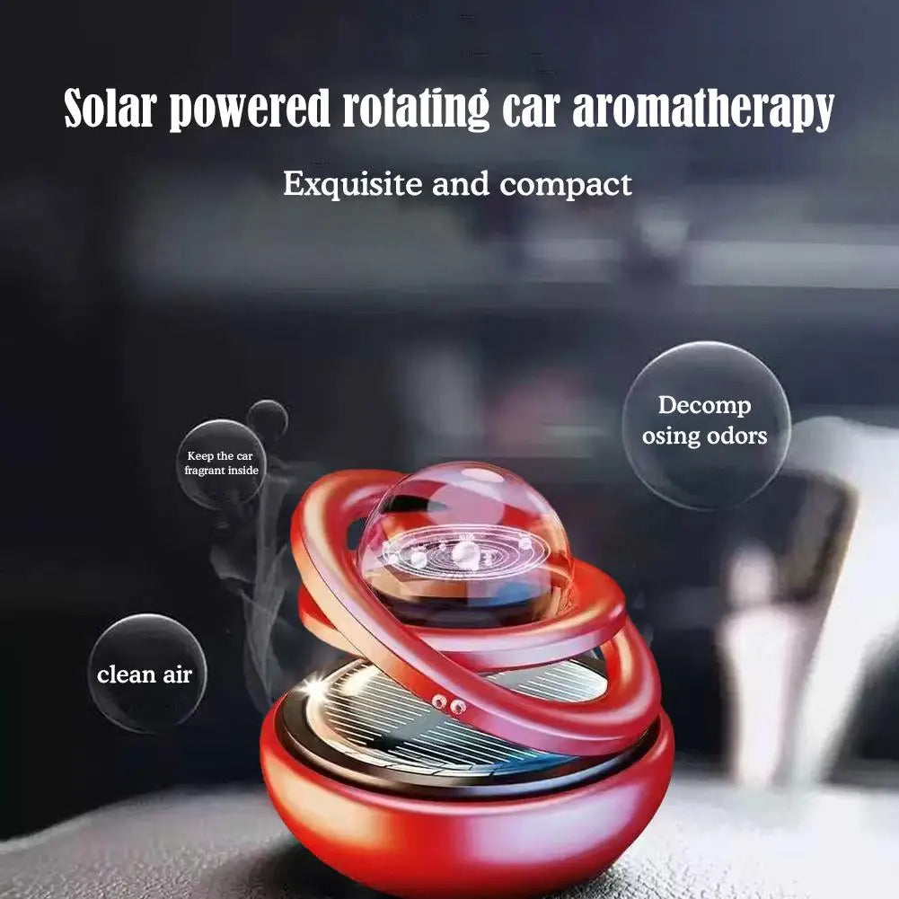 Car Solar Aromatherapy Ornaments Car Double Suspended Crystal Ball Aromatherapy Perfume Ornaments Creative Ornaments