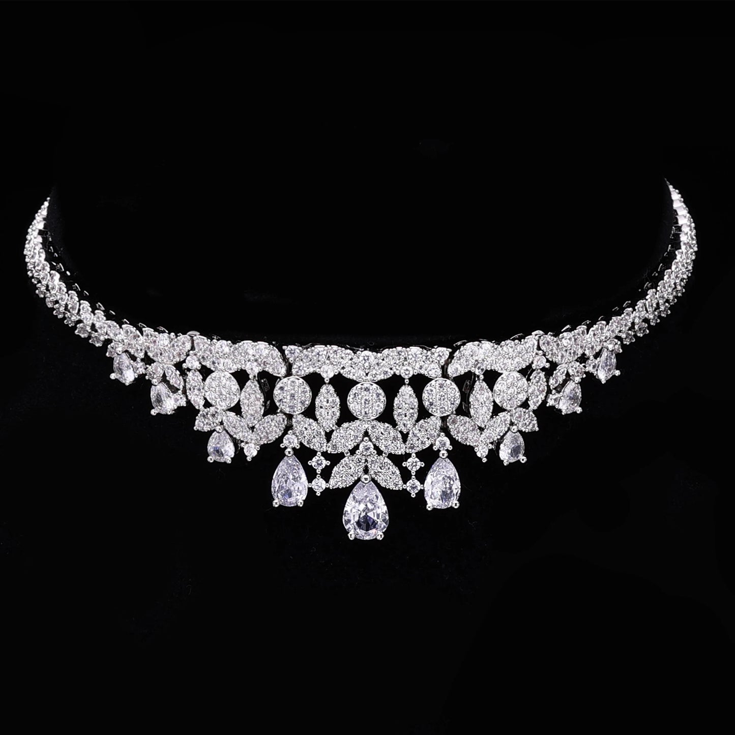 2024 New 4-piece Bride Zirconia Full Set Women's Party Jewelry Set Dubai Nigeria Crystal Wedding Jewelry Set