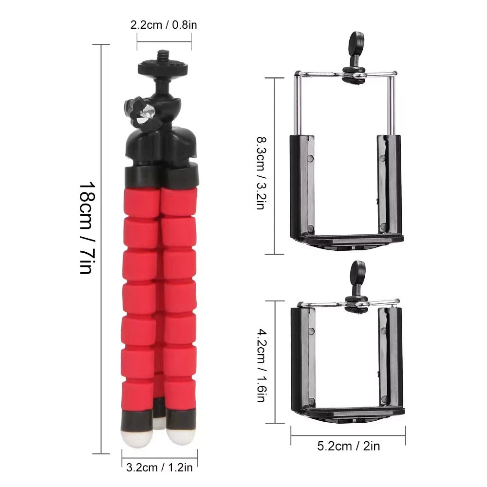 Tripod Flexible Sponge Octopus Adjustable Mini Camera Tripod For Phone Holder Clip Stand For IPhone Xiaomi Huawei Ipad