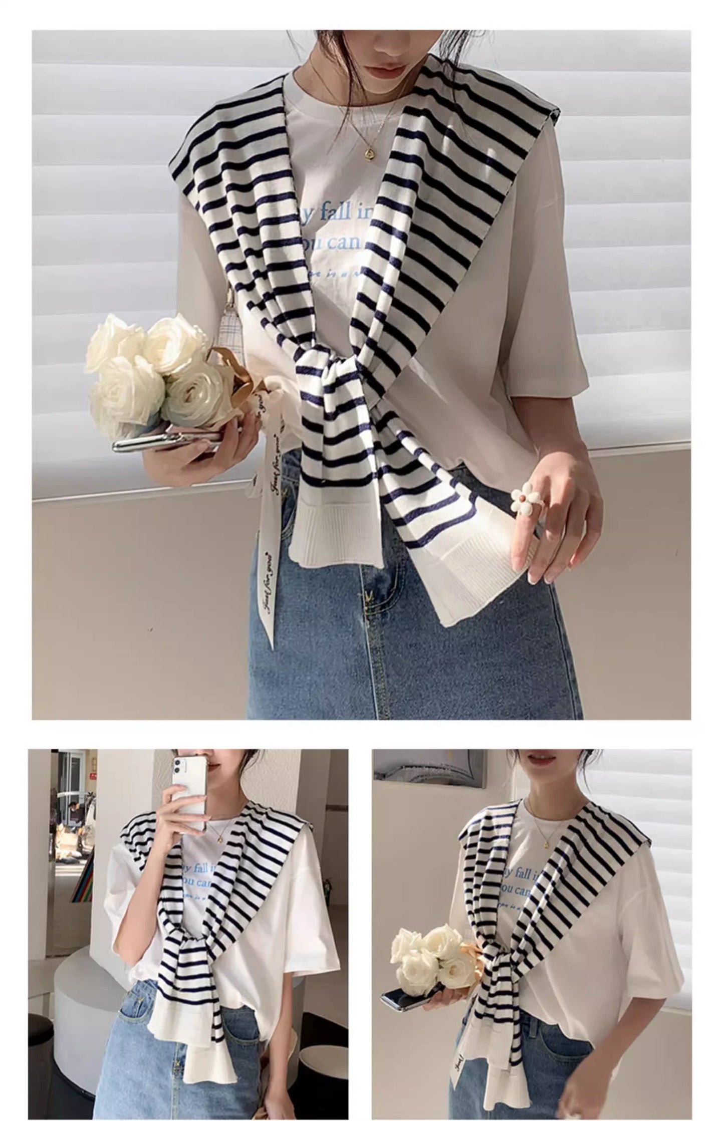 British Korean Triangle Scarf  Niche Wool  Triangular Scarf Women Headscarf Knitted Scarf Multi-functional Warm Knitted Scarf