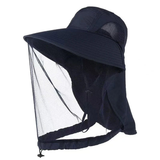 Outdoor Anti Mosquito Hat Summer Anti UV Sun Protective Fishing Cap Breathable Mesh Face Cover Camping Hiking Insect Proof Hat