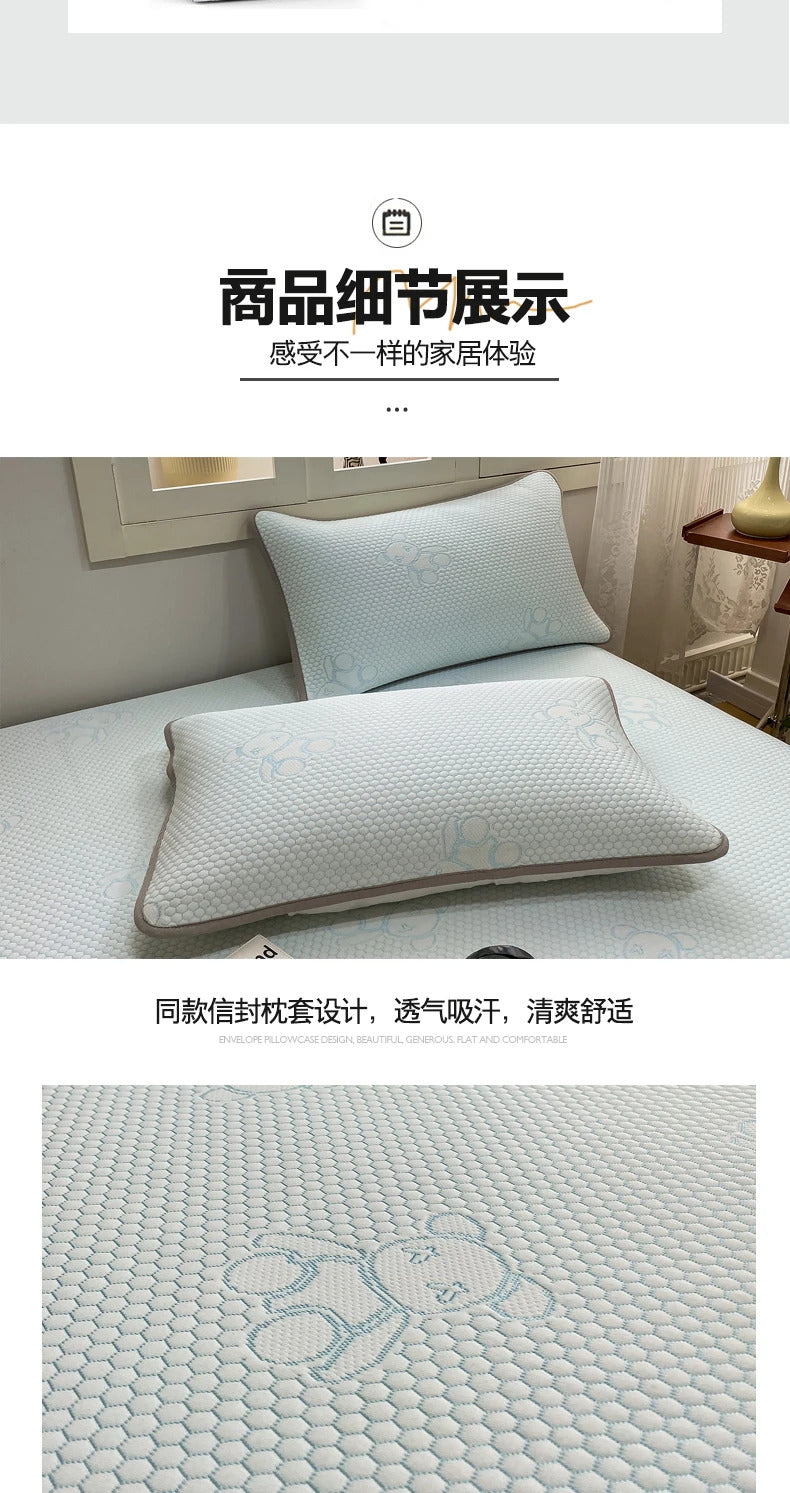 New Ice Bean Summer Mat for Bed  Air-Permeable Sleeping Naked Cooling Mat Adult Child Coolness Soft Bed Mat Cool Down Bed Pad
