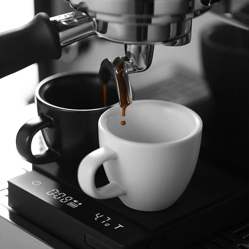 MHW-3BOMBER Espresso Cup with Saucer Set Latte Art Mugs Coffee Mug 80ml Ceramic Espresso Shot Cup Barista Accessories