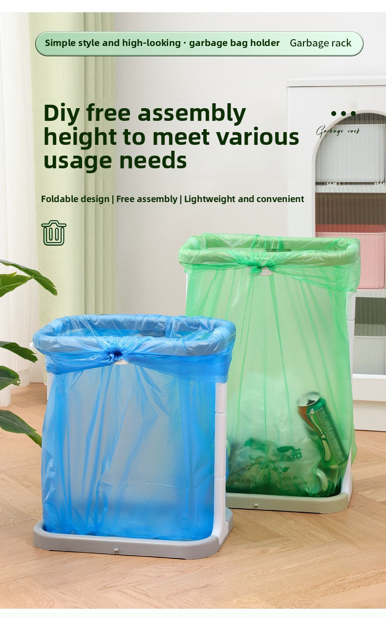 Hangable Trash Rack Outdoor Large Trash Bag Holder Portable Household Trash Storage Rack Plastic Stand