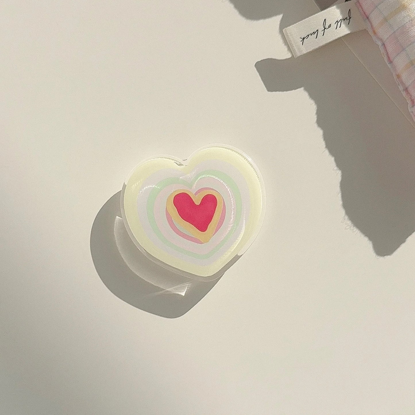 Girly Phone Stand Cute Strawberry Butterfly Boho Rainbow Heart Designs Adhesive Holder for Smartphones Samsung iPhone