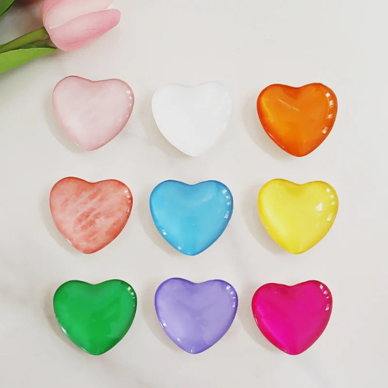 Heart Shape 3D Crystal Foldable Finger Ring Griptok Phone Holder for IPhone Samsung Support Socket Pocket Grip Tok Stand Bracket