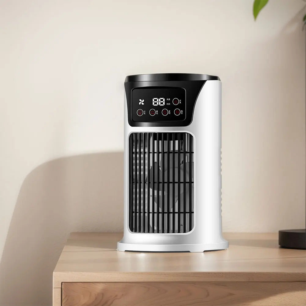 Air Conditioner Portable Fan Desktop Spray Ultrasonic Atomization 6-Speed Mute Air Cooler Night Light Electric Fan for Home