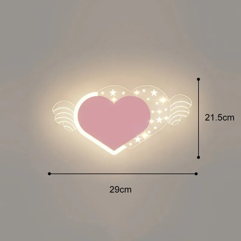 SANDYHA Cute Cartoon Kids Wall Lamp Warm LED Night Light for Childrens Room Bedroom Nursery Decor Creative Acrylic Lighting