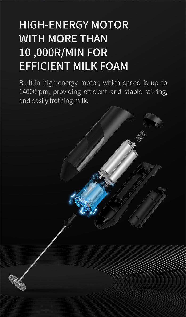Amazon Electric Milk Beater New Stainless Steel Coffee Cream Electric Milk Beater Egg Beater Portable Blender