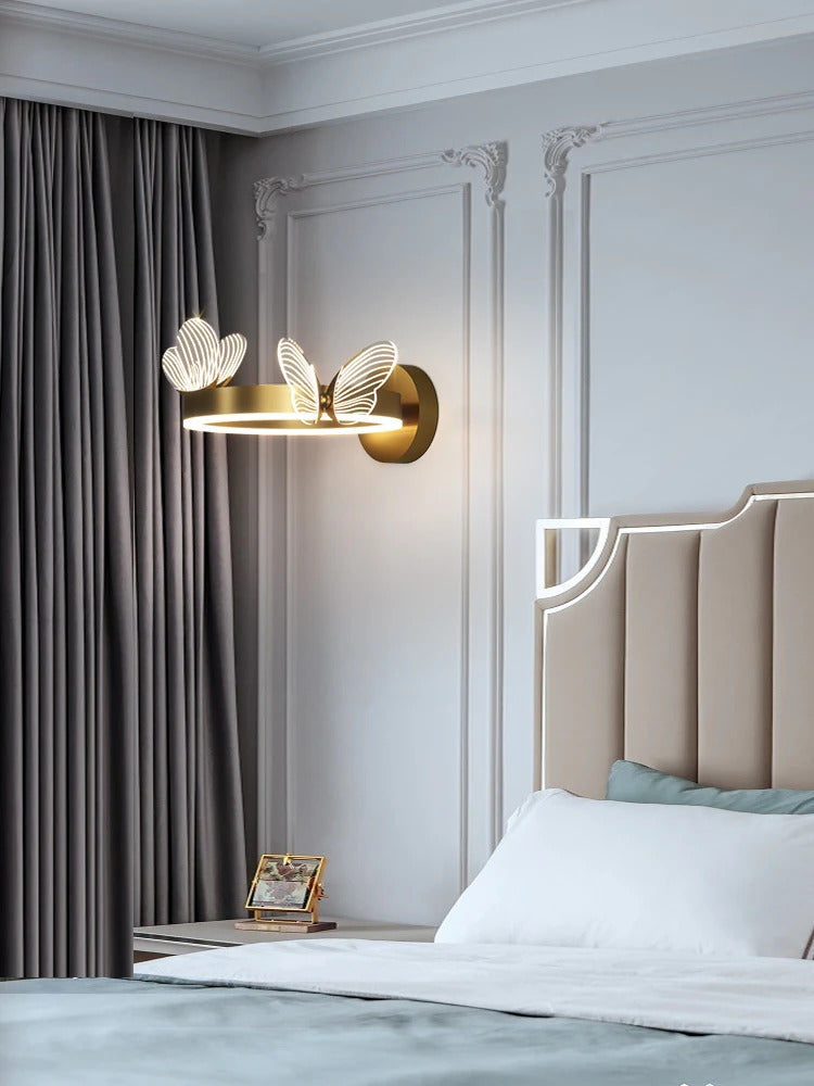 Butterfly LED Wall Lamp Indoor Lighting For Home Living Room Decoration Bedroom LED Night Lights Bedside Lamps