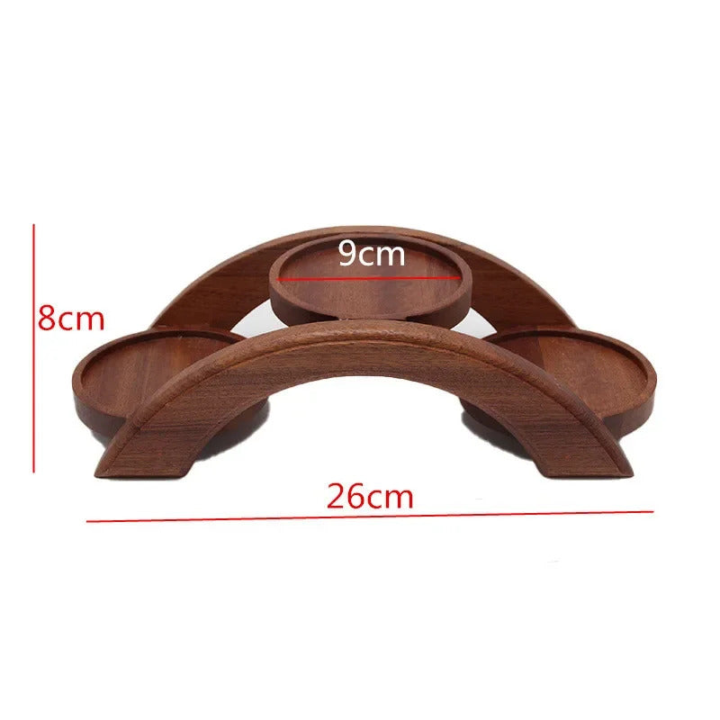 Hotpot arch bridge plate sushi bridge boat tableware Dessert wooden dim sum plate sushi tray japanese kitchen bento  sushi plate
