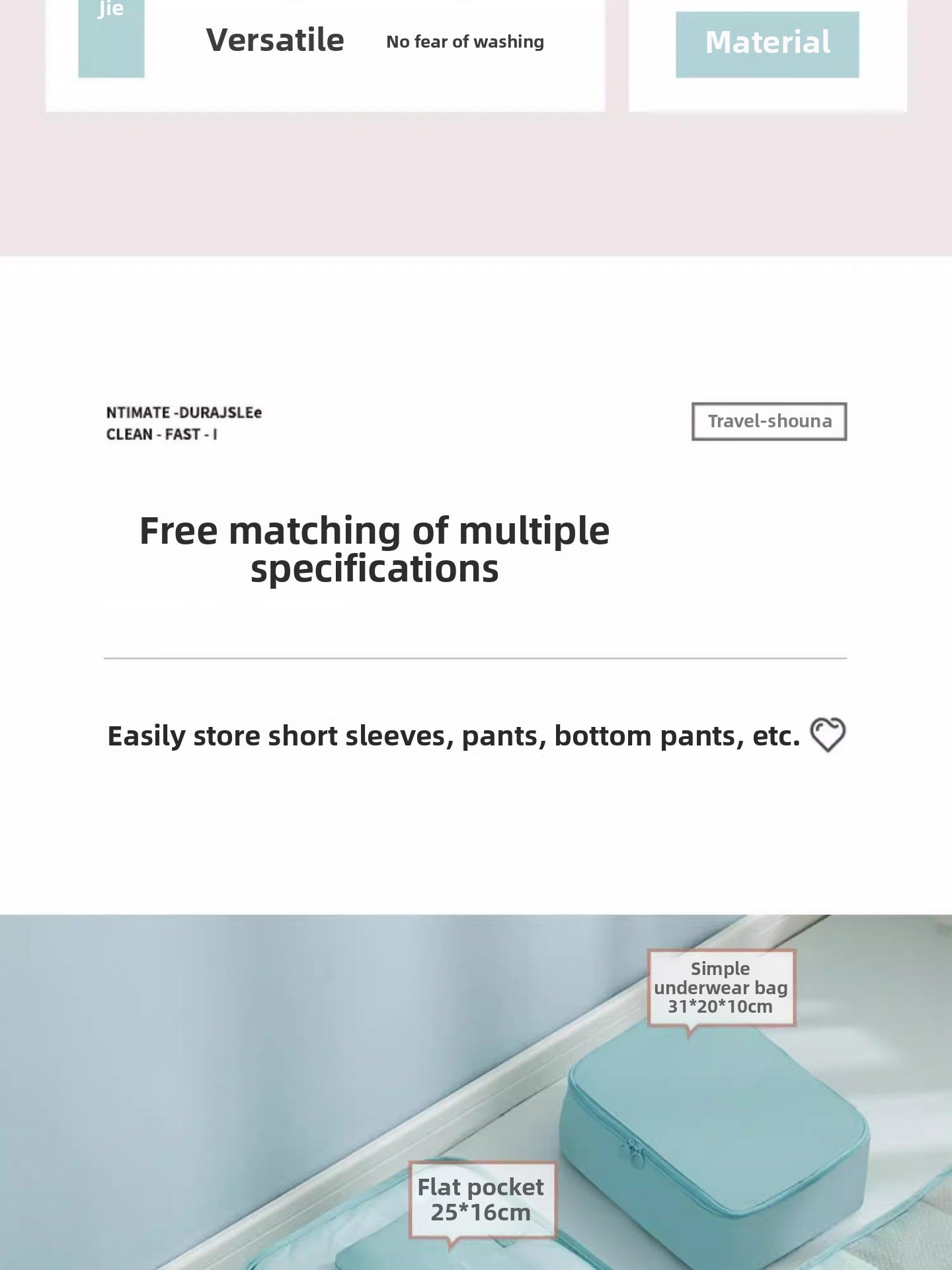 Travel Storage Bag Luggage Organizer Clothing Organizer Bag Shoes Underwear Storage Bag Travel Clothes Packing Maternity Bag