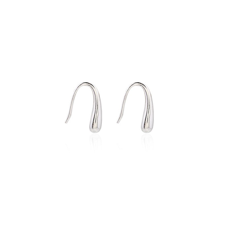 No Need to Remove Earrings While Sleeping for Women, Minimalist Style, Simple and Elegant, Internet Celebrity Ear Hooks, Small Silver Stud Earrings