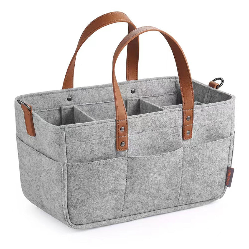 Felt Bag Cross-Border Large Capacity Maternal and Child Supplies Storage Bag Foldable Handbag for Going out Felt Baby Diapers Bag