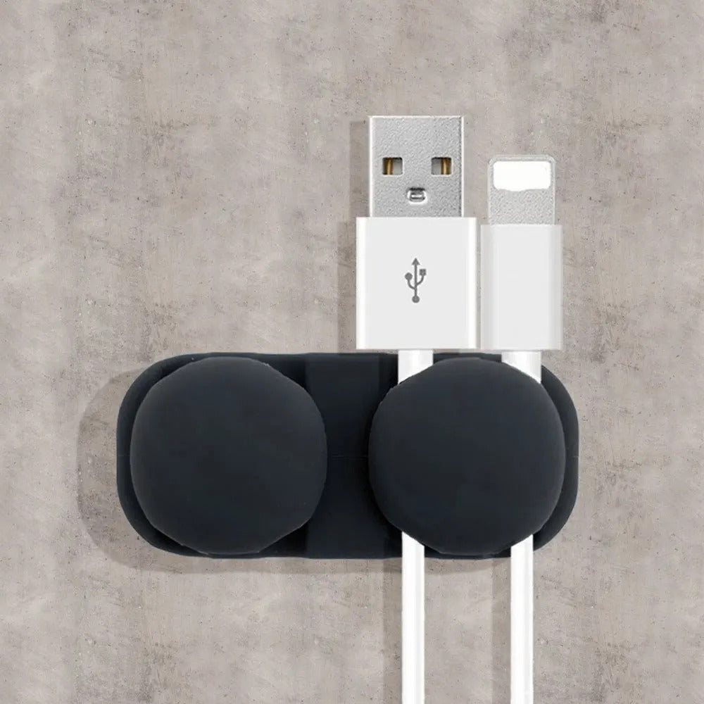 STONEGO Silicone USB Cable Organizer Cable Winder Desktop Tidy Management Clips Cable Holder for Mouse Headphone Wire Organizers