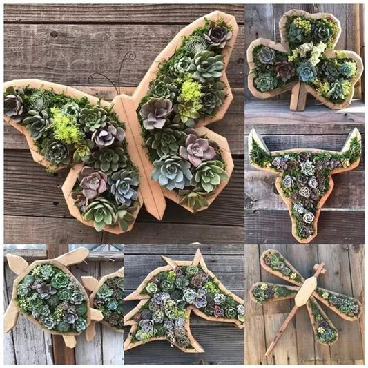 New Animal Succulent Wooden Animal Flowerpot Plant Plant Flowerpot Garden Micro Landscape Pot