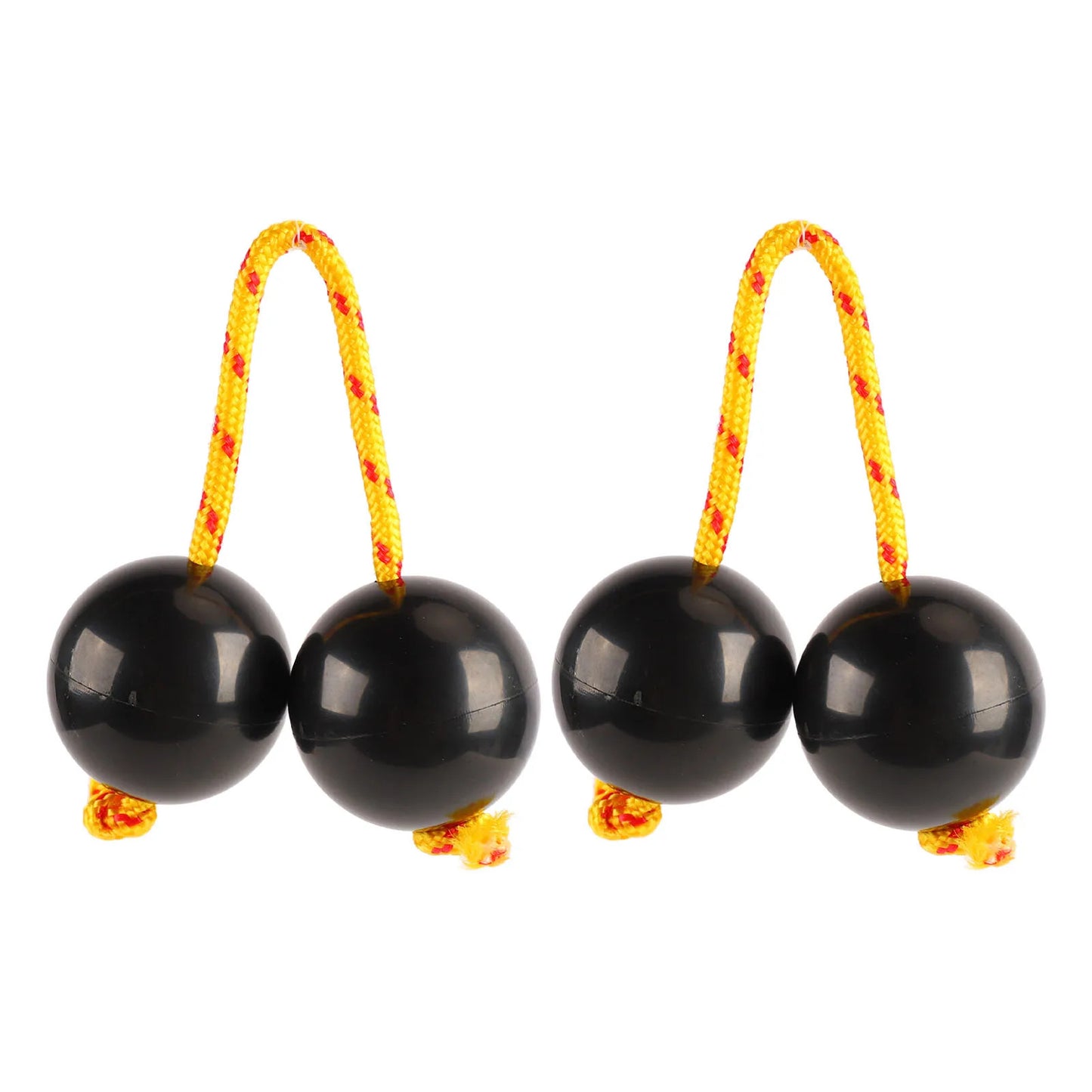 2Pcs African Rhythmic Ball Adjustable Black Comfortable African Shaker Rattle Ball for Entertaining