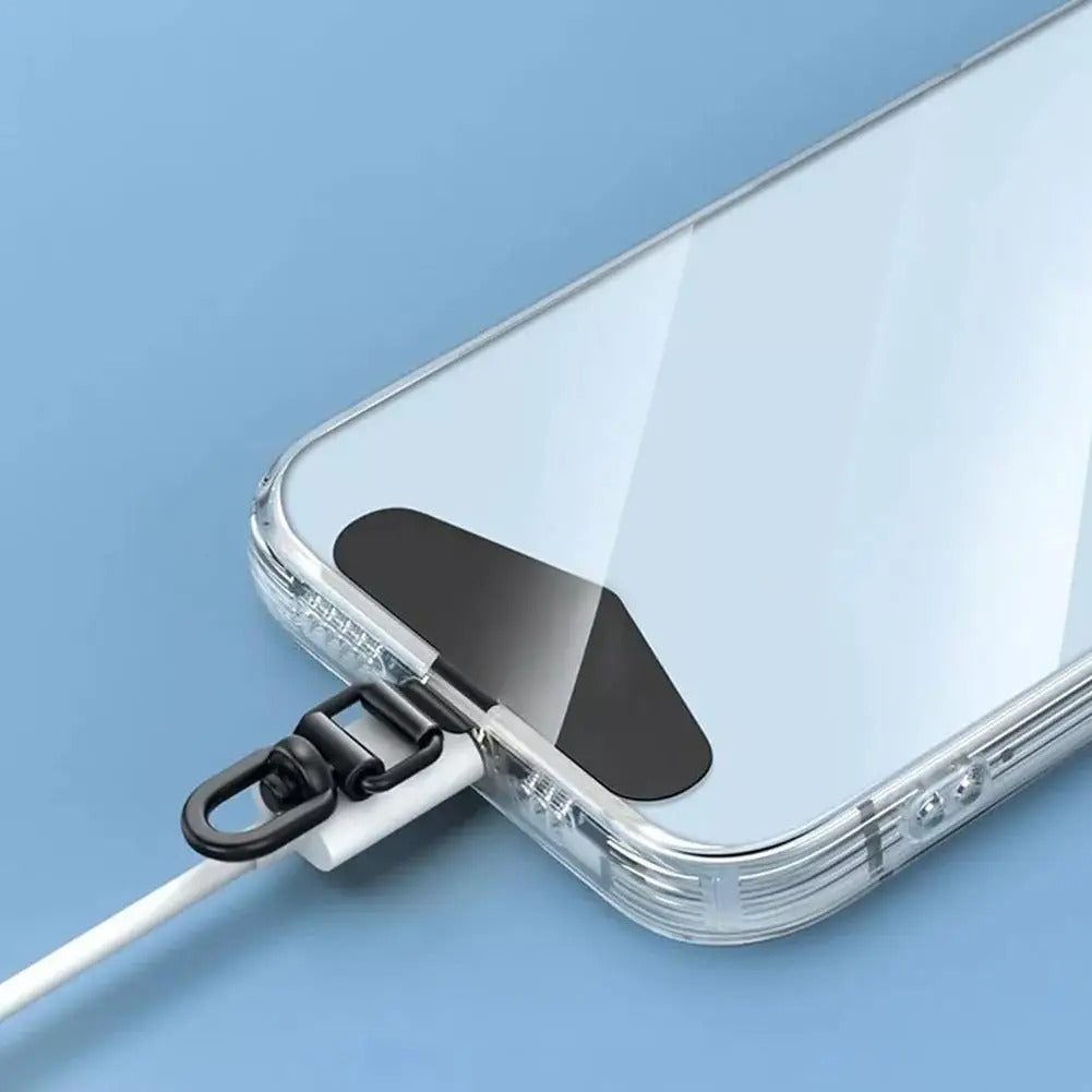 Upgrated 360 Rotatable Steel Phone Tether Tab Metal Patch Gasket Cellphone Lanyard Safety Connecter Piece New