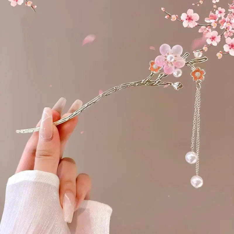 1pc Romantic Chinese Style Hair Accessory Alloy Jewelry Women's Hair Needle Suitable for Daily Wear Gifts Girls Fashion Hairpin
