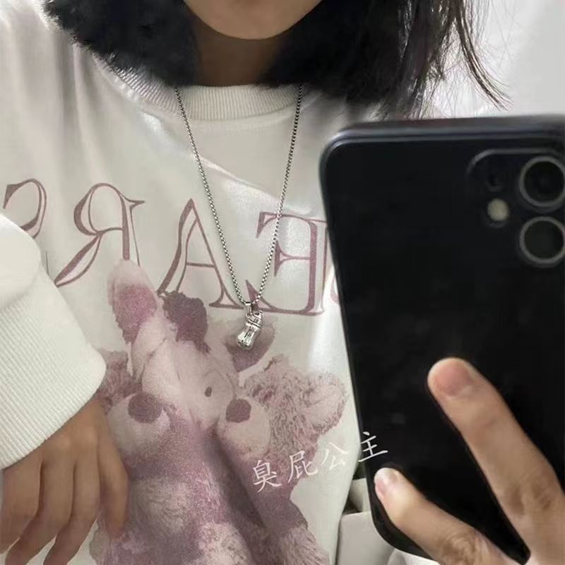 Trendy Fashion Children's Necklace for Girls, Personalized Couple Pendant for Boys, Hip-Hop Versatile Street Dance Show Accessories Wholesale