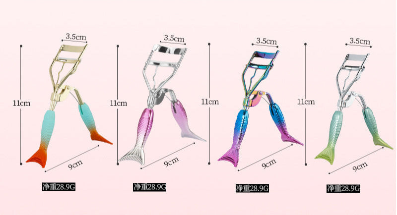 Mermaid Tail Eyelash Curler Portable Natural Curling Non-Pinch Beginner Eyelash Curler Beauty Tool Wholesale