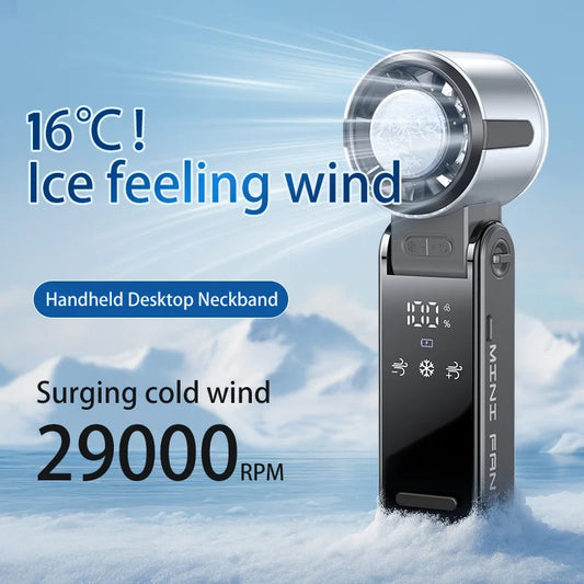 Ultra-Portable Fan Blast! 💨 ❄️     Foldable Powerful Cooling Anywhere