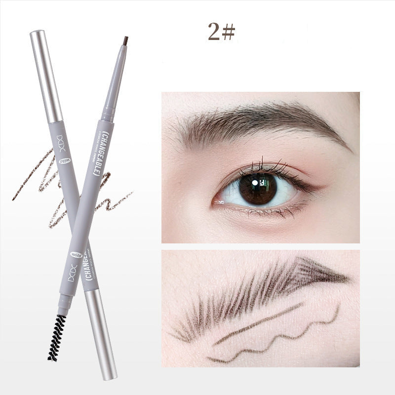 Makeup Xixi 3D Contour Mist Eyebrow Pencil Natural Color Definition Waterproof Smudge-proof Dual-ended Eyebrow Pencil