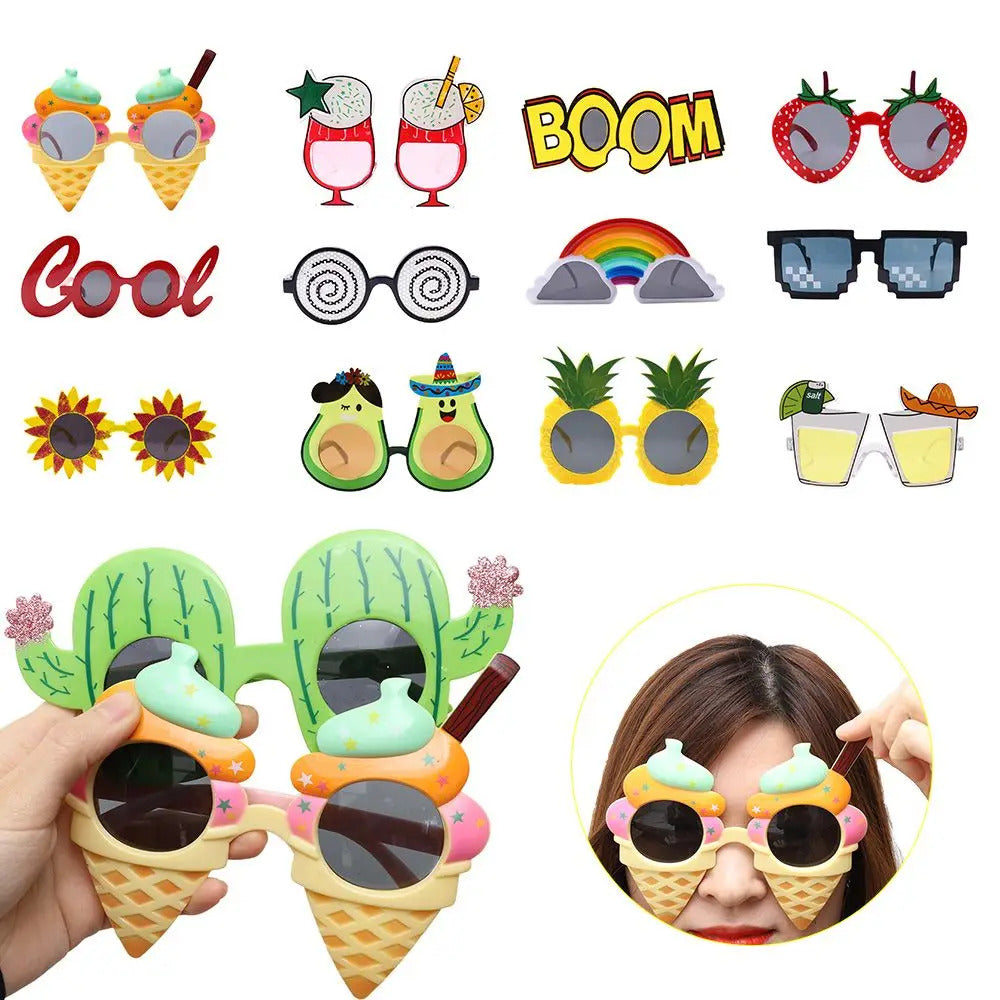 Funny Sunglasses Big Frame Ice Cream Pineapple Sun Glasses Women Holiday Celebration Party Decorative Eyeglasses Selfie Props