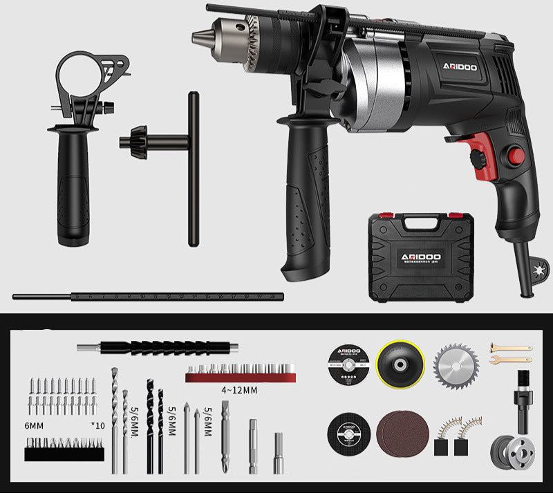 Electric Hand Drill 220V Impact Drill Household Punching Multifunctional Electric Switch Electric Screwdriver Tool Small Pistol Electric Drill