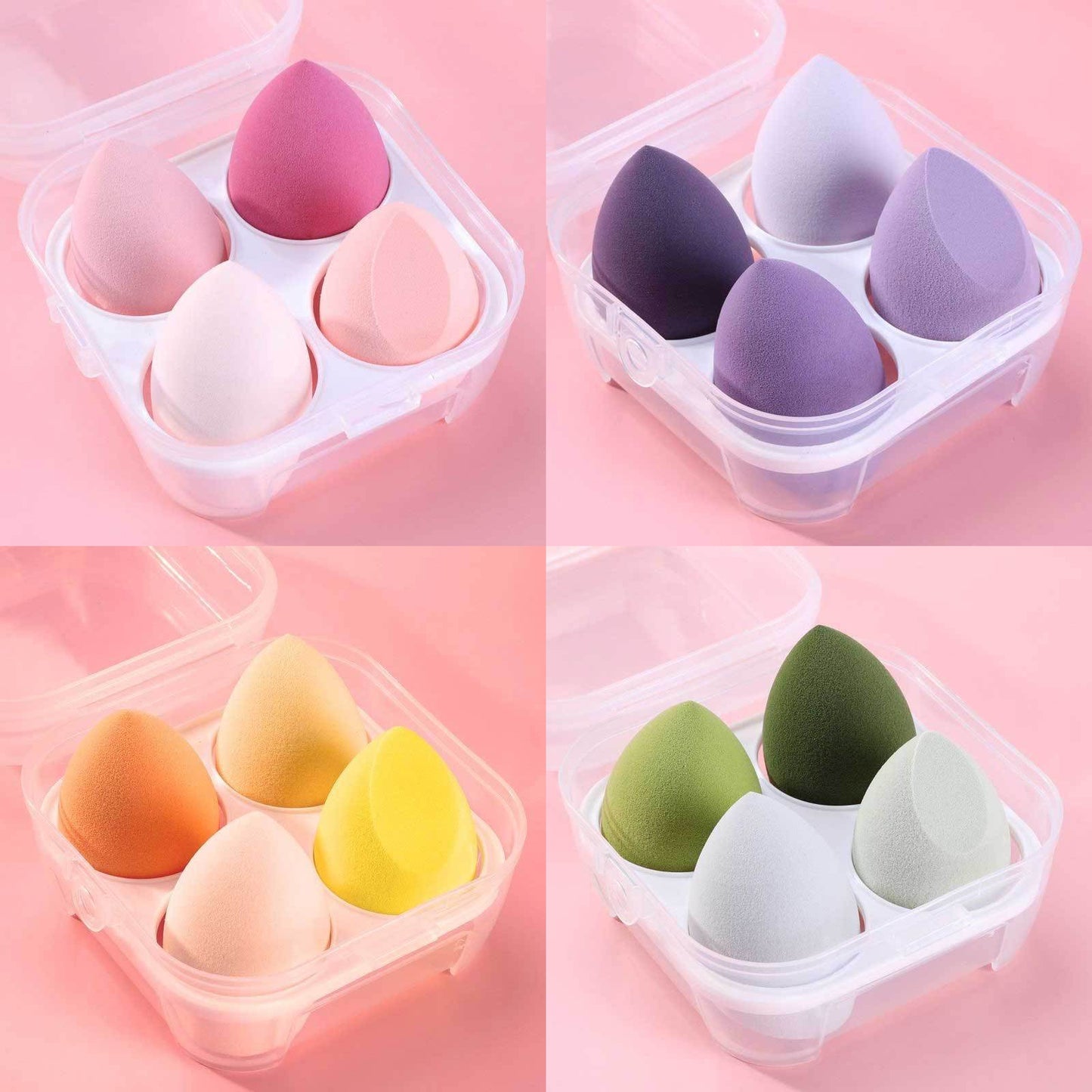 Cross-border Hot-Selling Beauty Sponge Egg Box Internet Celebrity Gradient Sponge Cushion Puff Makeup Tool Genuine Dry and Wet Dual Use