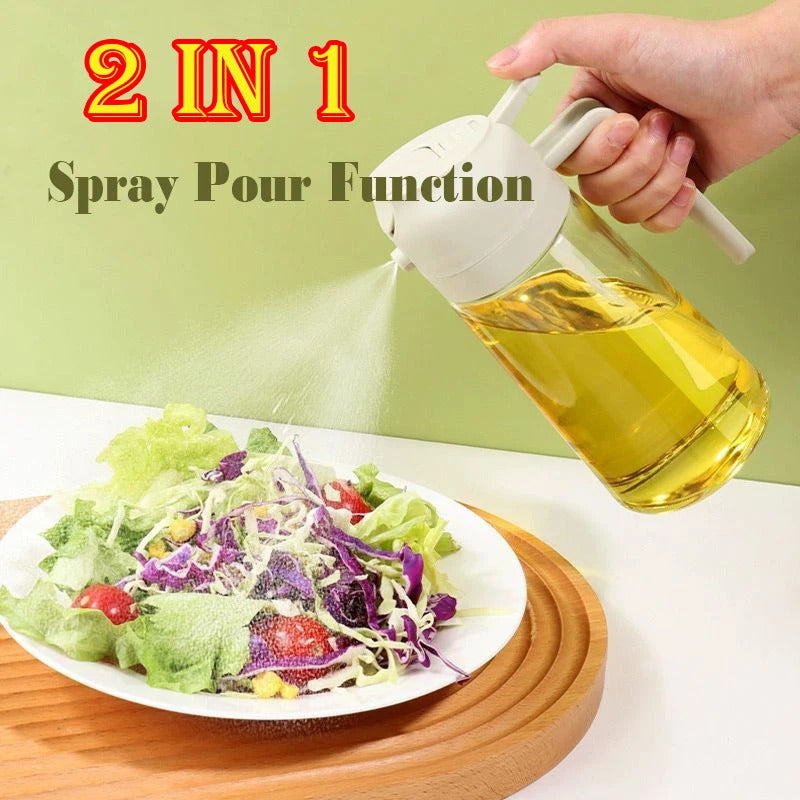 2 in 1 200/300/500ml Oil Spray for Kitchen Spray Oil Bottle Oil Washer Vinegar Soy Sauce Sprayer Containers  Washer