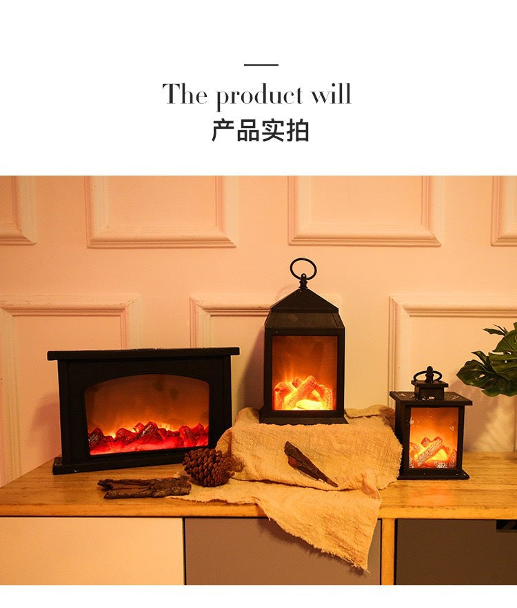 LED Fireplace Lamp Flame Lamp Shape Lamp scandinavian Style Decorative Lamp Christmas Creative Home Crafts Ornaments