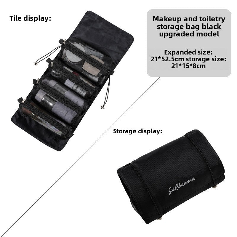 Detachable 4-in-1 Makeup Bag Multifunctional Simple Travel Handheld Foldable Travel Cosmetic Storage Toiletry Bag