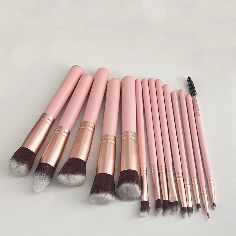Amazon Hot-Selling Amazon 14-Piece Makeup Brush Set Loose Powder Foundation Brush Soft Bristle Brush Cangzhou In-Stock Wholesale