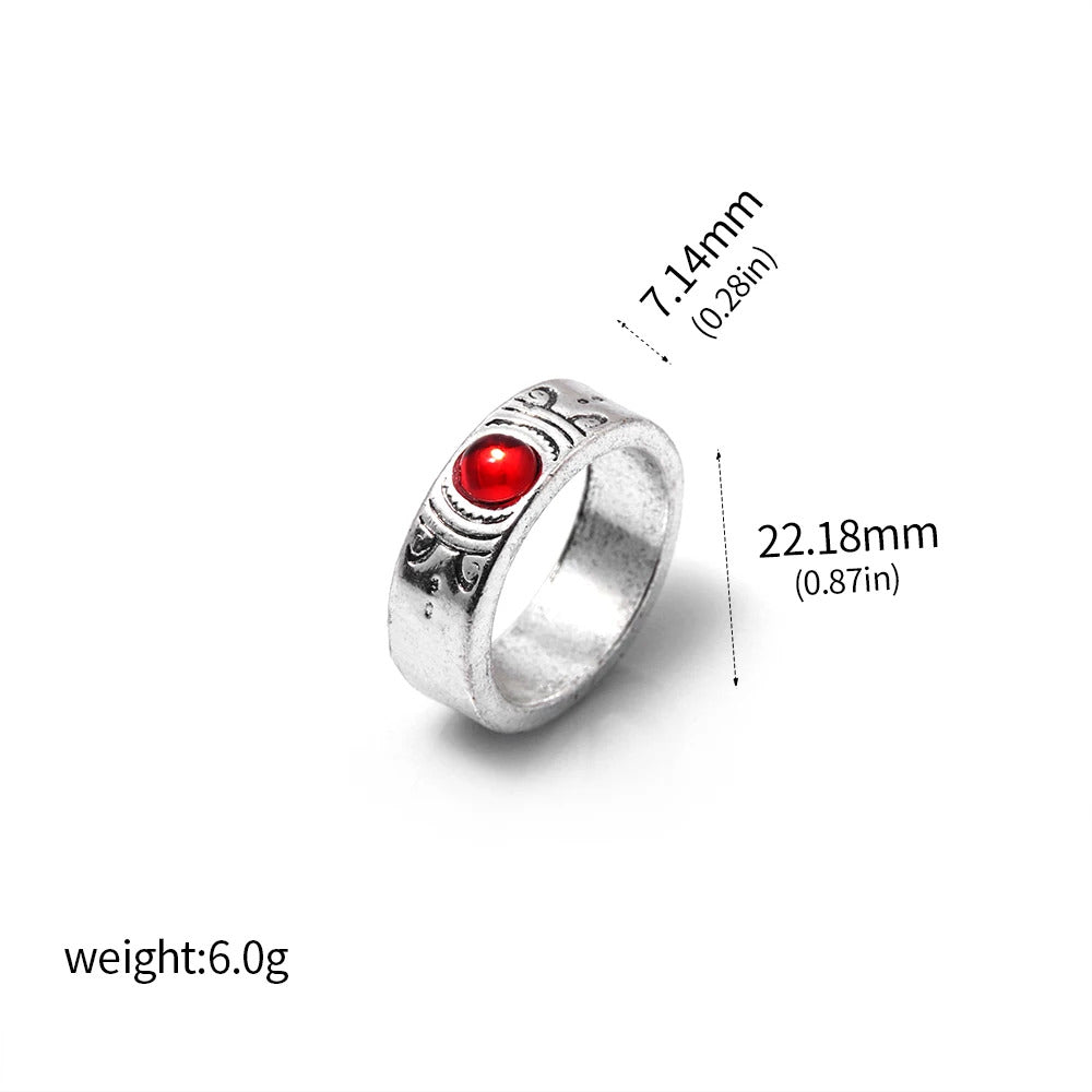 Anime Puella Magi Madoka Magica Soul Gem Necklace Crystal Pendant Ring Cosplay Costumes Lovers Jewelry Set Accessoies Prop