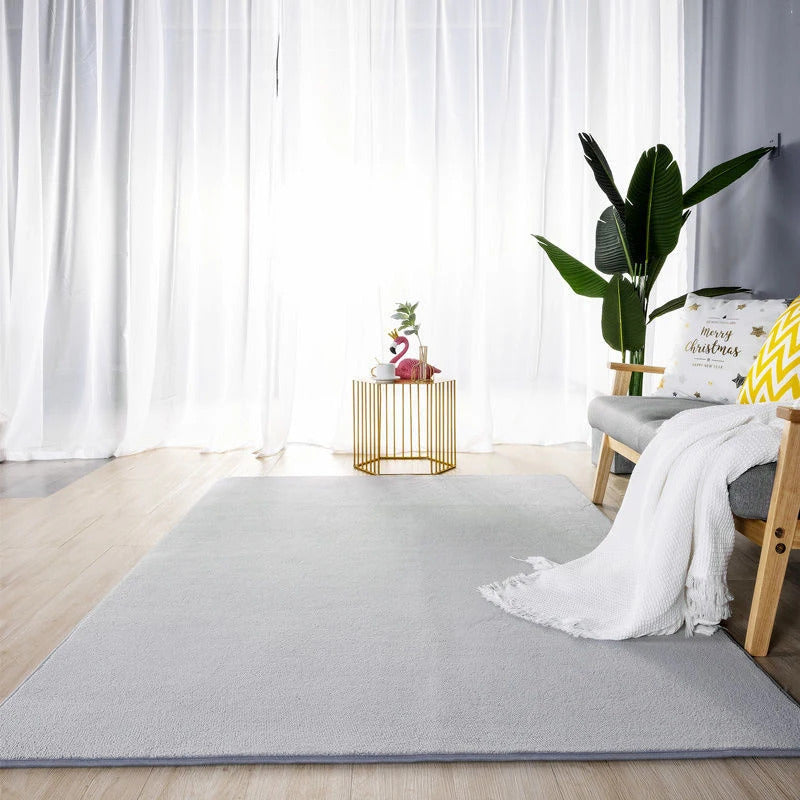 Grey Rugs Living Room Sofa Area Coral Velvet Carpet In The Bedroom Thicken Balcony Cushion Antiskid Kid Bedside Floor Home Decor