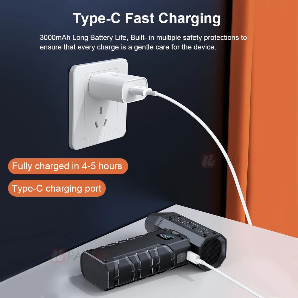 Mini Turbo Jet Fan Portable Handheld Violent Blower USB Rechargeable Strong Winds Speed Turbo Fan Outdoor Brushless Hand Fan