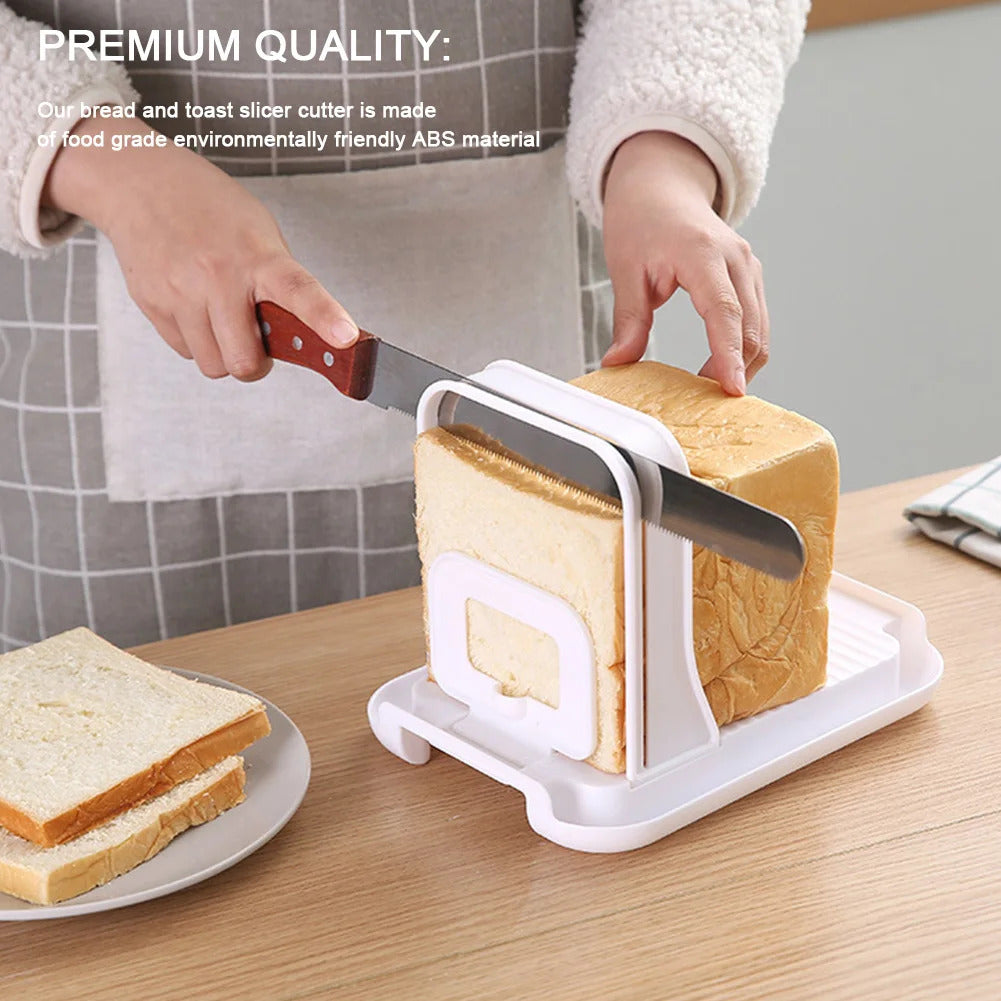 Adjustable Toast Slicer DIY Toast Loaf Slicing Machine Multifunctional Bread Cutting Guide Tool for Homemade Bread